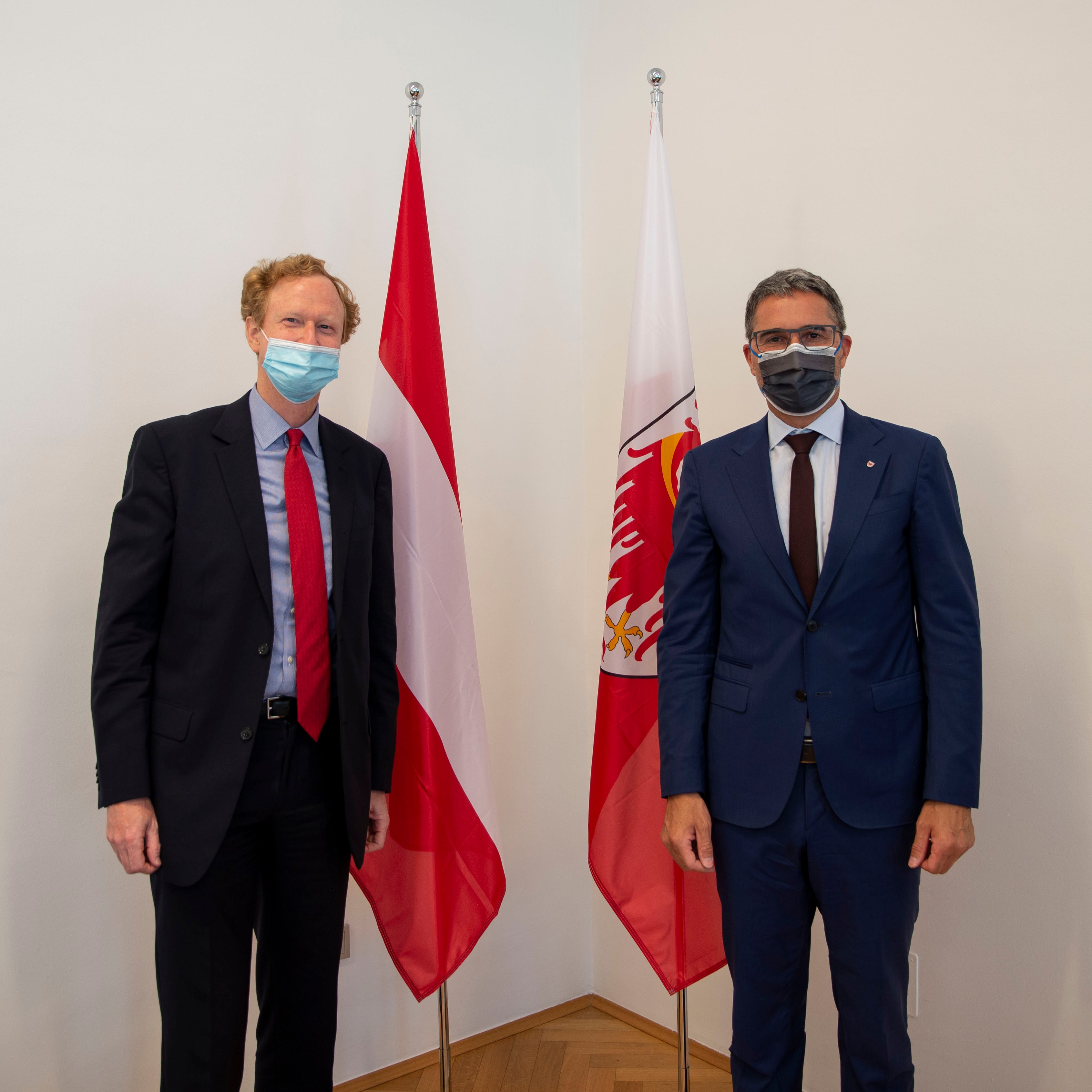 Der österreichische Botschafter Jan Kickert und Landeshauptmann Arno Kompatscher (Foto: LPA/Brucculeri)