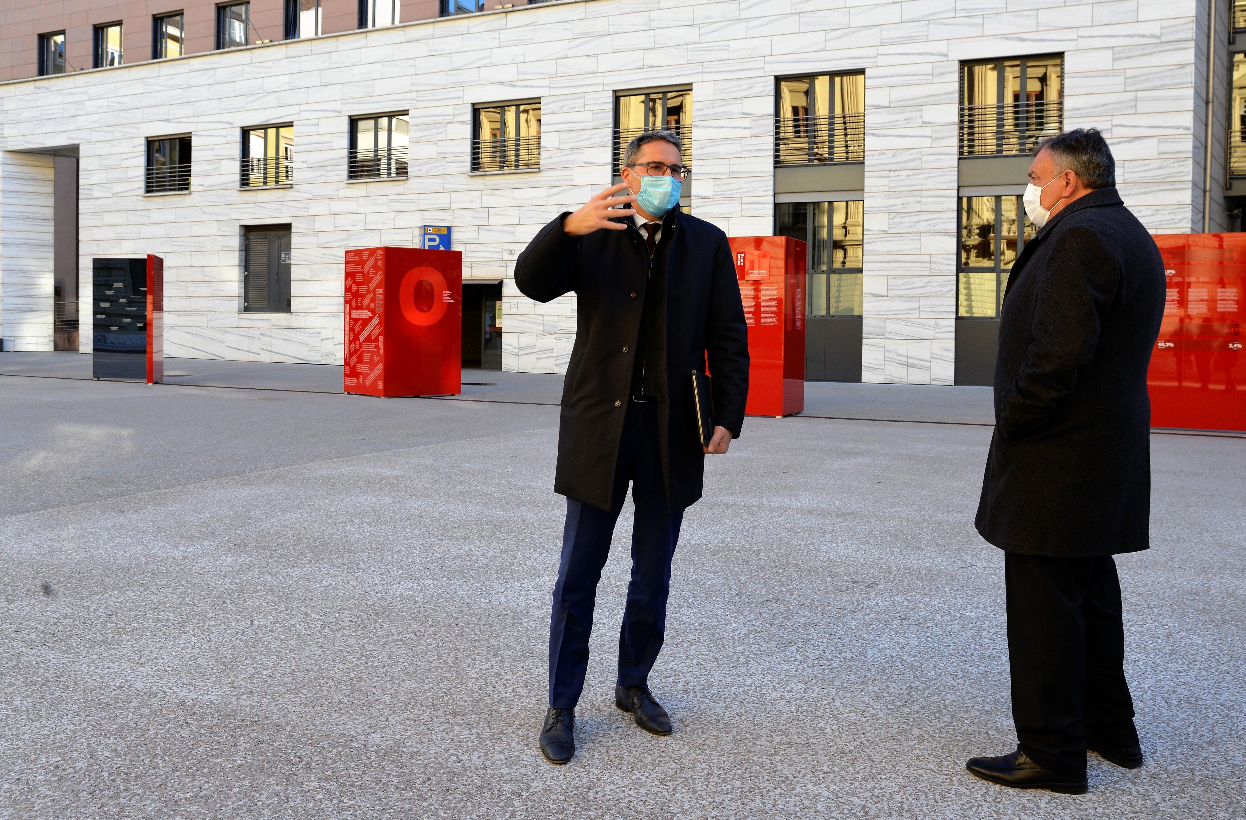 Il presidente Arno Kompatscher con  Enrique Gustavo Gennuso, sindaco di San Carlos de Bariloche in Argentina (Foto: ASP)