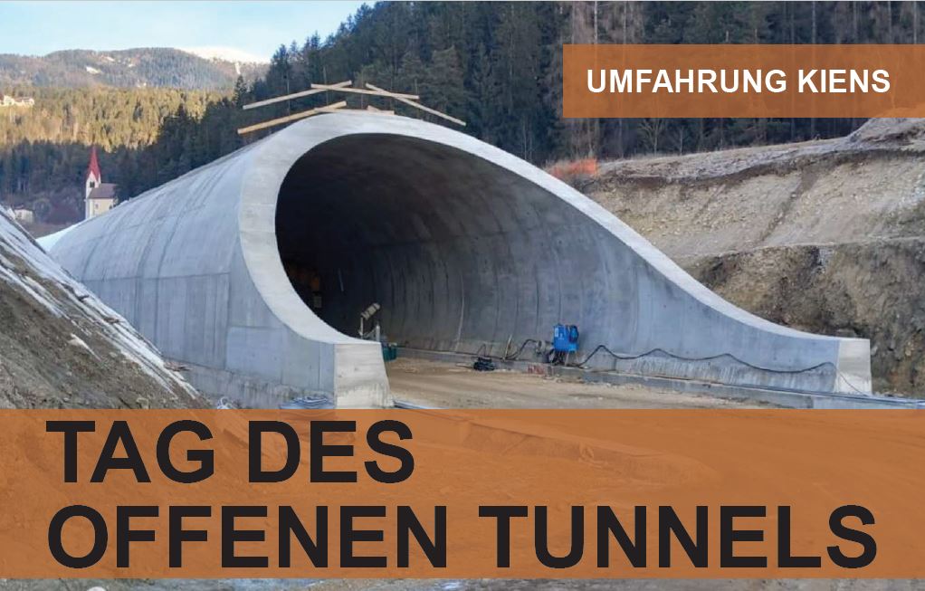 Am 13. April können Interessierte beim Tag des offenen Tunnels u.a. an drei Infopoints Informationen zur neuen Umfahrung in Kiens erhalten. (Foto: LPA)