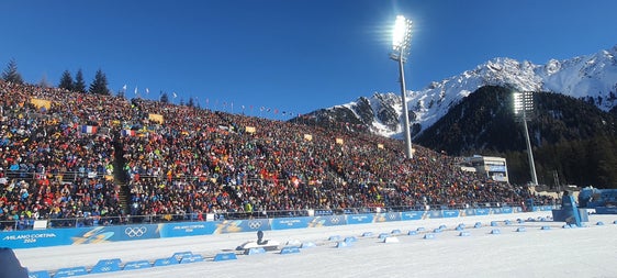 In Antholz (Südtirol) fanden die Biathlon-Wettbewerbe statt. (Foto: Südtirol Arena Alto Adige) 