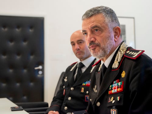 Stefanizzi, sessantatreenne, calabrese di Bisignano (Cosenza), ha preso la guida del Comando Interregionale Carabinieri “Vittorio Veneto” con sede a Padova nei primi mesi del 2023 (Foto: ASP/Fabio Brucculeri)