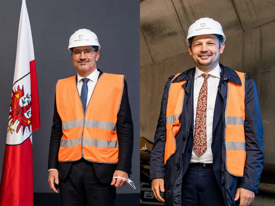 Das Land Südtirol begrüßt die Entscheidung, den Brenner-Nordzulauf im Tiroler Unterinntal weiterhin im Rahmenprogramm der Österreichischen Bundesbahnen (ÖBB) zu belassen und die geplanten Bauarbeiten nicht zu verschieben. Im Bild: Landeshauptmann Arno Kompatscher (links) und Mobilitätslandesrat Daniel Alfreider. (Foto: LPA/Ingo Dejaco)