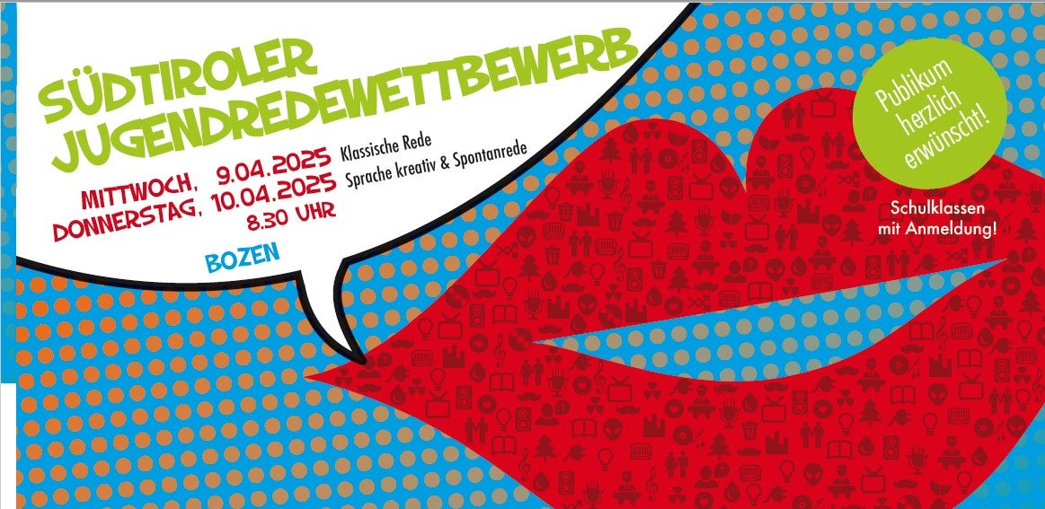 Der von der Pädagogischen Abteilung der Deutschen Bildungsdirektion, vom Landesamt für Jugendarbeit und vom Südtiroler Jugendring organisierte Südtiroler Jugendredewettbewerb 2025 wird am 9. und 10. April in Bozen ausgetragen.  (Foto: LPA/Deutsche Bildungsdirektion)