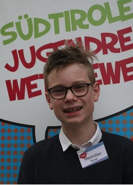 Unter den Schülerinnen und Schüler der Mittelschule konnten in der Kategorie Klassische Rede Maximilian Gasser von der Mittelschule der Franziskaner in Bozen punkten. (Foto: LPA/Anita Demetz)