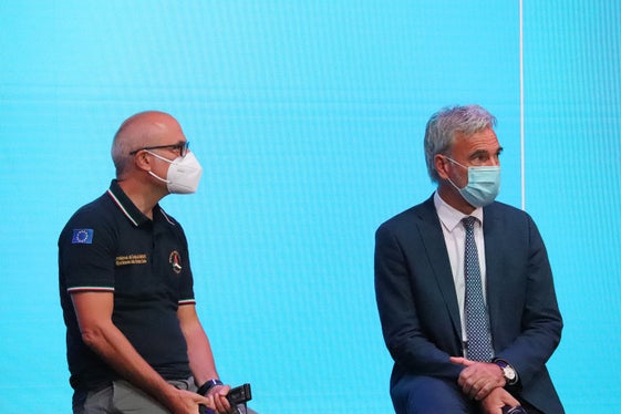 Zivilschutzchef Curcio (l.), Bevölkerungsschutzlandesrat Schuler (Foto: LPA/Maja Clara)