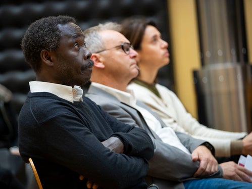 Fernando Biague, Matthias Oberbacher e Daniela Zambaldi nel corso della conferenza stampa odierna (Foto: ASP/F. Brucculeri)