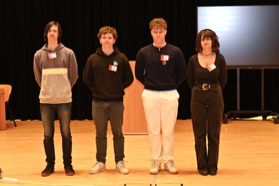 Dem Team 5 gehörten Felix Mall, Pirmin Bertignoll, Raphael Brigadoi und Ariadne Simmerle an. (Foto: LPA/Bildungsdirektion/Margit Pichler)
