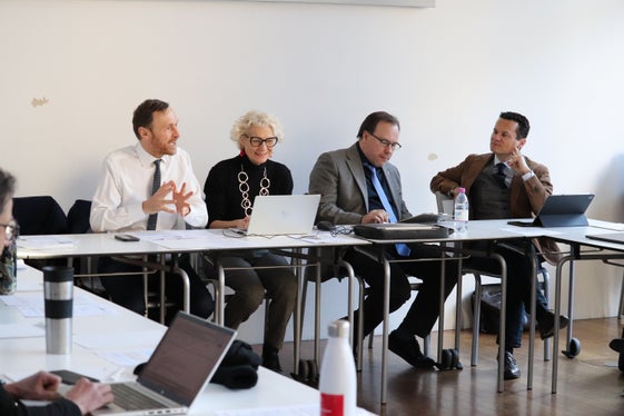 La sinergia porta molta energia, concordano (da sinistra) Mathias Stuflesser, Sonia Amelotti, William Cisilino e André Comploi. (Foto: USP/Maja Clara)