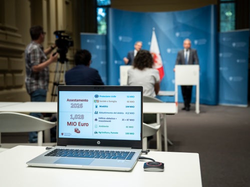 Il 29 maggio la Giunta provinciale ha approvato l'assestamento di bilancio 2026, presentato dal presidente della Provincia Arno Kompatscher nel corso di una conferenza stampa. (Foto: USP/Fabio Brucculeri)