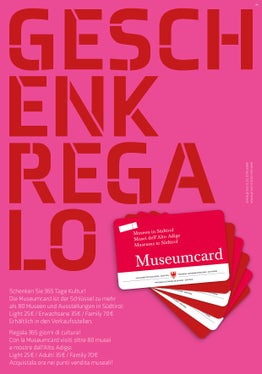 Poster zur Geschenksidee Museumcard