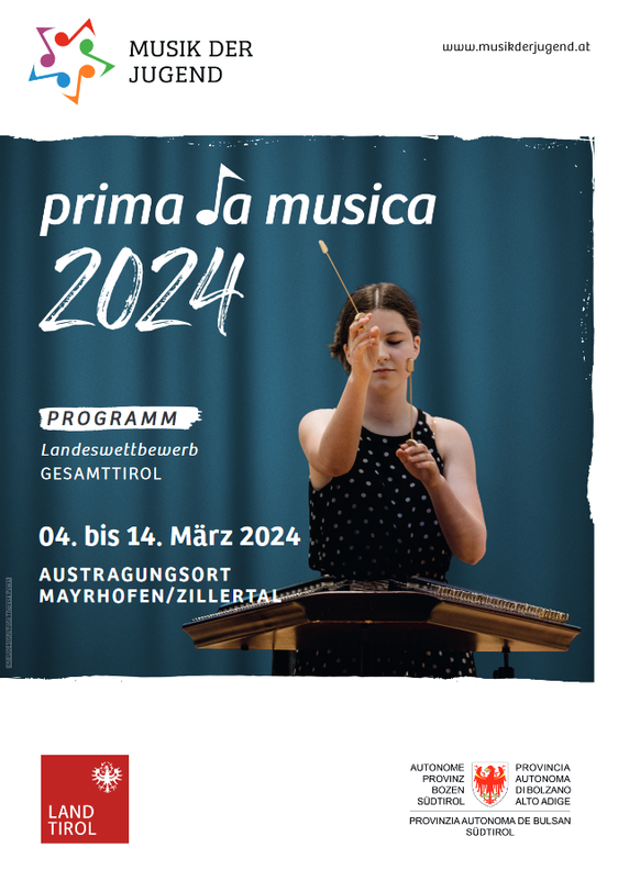 Plakat zum Wettbewerb "prima la musica 2024" (Foto: Theresa Pewal/Musik der Jugend)