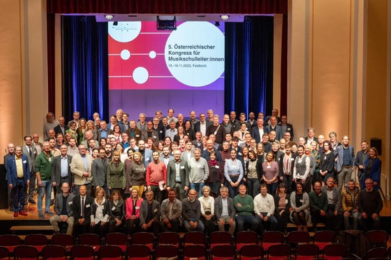 Mit den neun österreichischen Bundesländer hat auch Südtirol am Kongress aller Musikschulleiterinnen und -leiter Österreichs in Feldkirch teilgenommen. Thema war die "Musikschule im Wandel". (Foto: Komu)