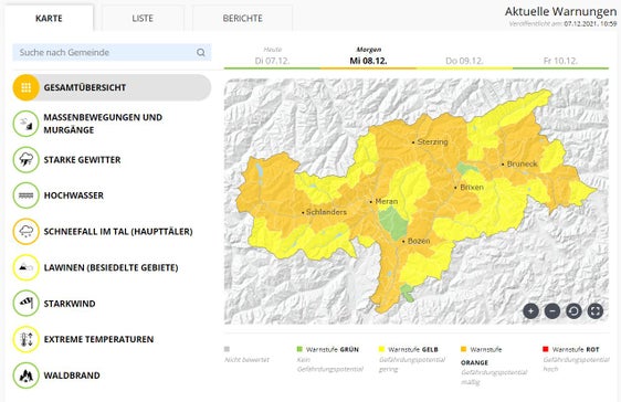 Im Laufe des morgigen Vormittags setzen im ganzen Land Schneefälle ein, am Nachmittag und Abend schneit es verbreitet und intensiver. (Quelle: Warnlagebericht Landeswarnzentrum in der Agentur für Bevölkerungsschutz)