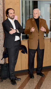 Landesrat Achammer und der ehemalige Kulturlandesrat Bruno Hosp (Foto: LPA/Alexander Gideon de Vries)