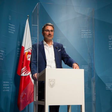 Il presidente della Provincia, Arno Kompatscher, nel corso della conferenza stampa odierna  (Foto: ASP/Fabio Brucculeri)