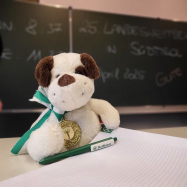 Landeswettbewerb der Chemieolympiade: Maskottchen Fredi (Foto: LPA/Stefan Pilser)