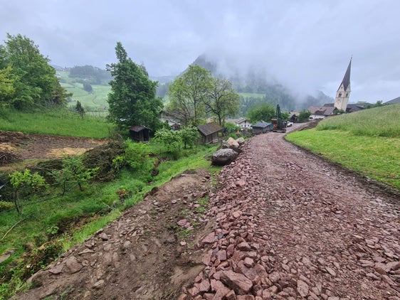 Sono iniziati i lavori di messa in sicurezza a Tisana nel Comune di Castelrotto (Foto: ASP/Ufficio Sistemazione bacini montani sud)