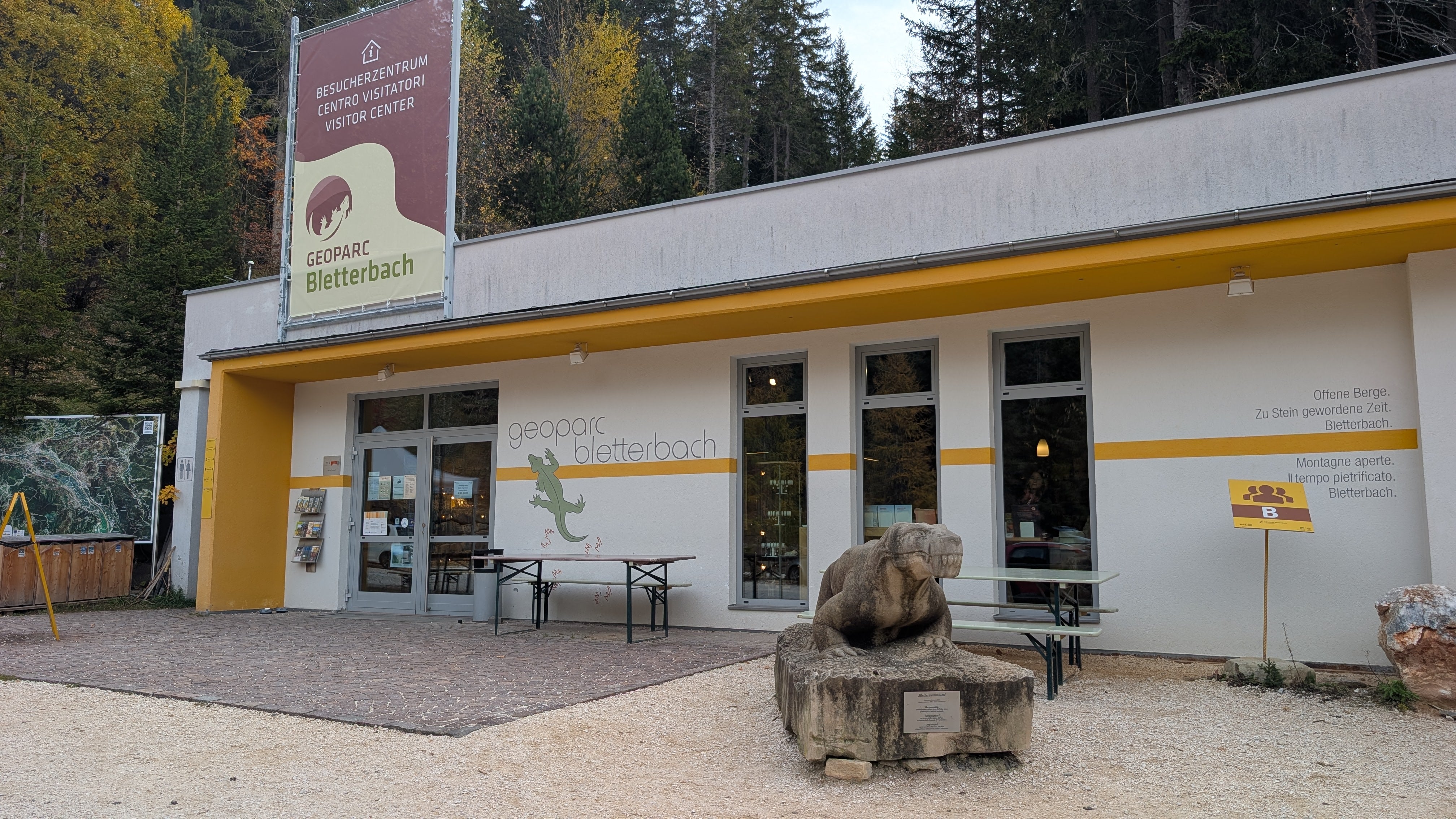 Besucherzentrum GEOPARC Bletterbach: Die Landesregierung hat am 30. Oktober das neue Führungs- und Finanzierungsmodell genehmigt, das ein Kernstück der Neuausrichtung des GEOPARC Bletterbach ist. (Foto: LPA/Vera Brunetti)