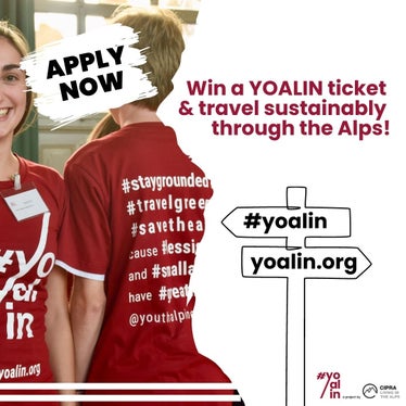 Klimafreundlich die Alpen erkunden – das geht mit einem Ticket von Youth Alpine Interrail (Yoalin). (Grafik: Land Tirol)