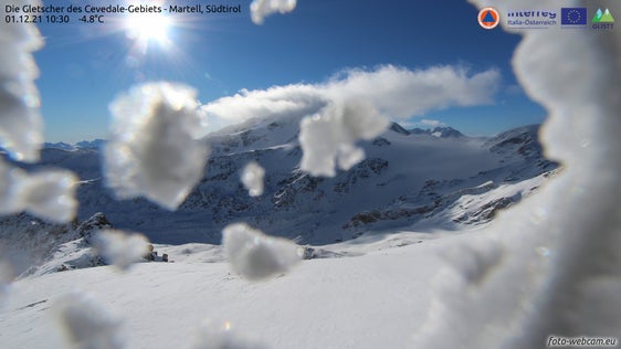 Augen auf die Gletscher: Über die im Zuge des Interreg-Projektes GLISTT aufgestellten Webcams werden die Gletscher im Auge behalten, im Bild der Langenferner heute Vormittag (Quelle: Website Interreg-Projekt GLISTT)