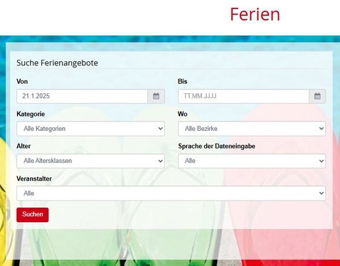Seit Beginn des Jahres veröffentlicht das Landesamt für Jugendarbeit Freizeitangebote für Kinder und Jugendliche, die im Verlauf des Schuljahres oder im Sommer stattfinden. (Screenshot Homepage)