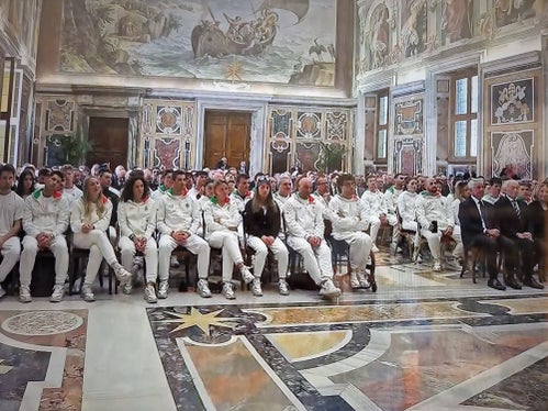 Il 9 aprile, nella Sala Clementina del Palazzo Apostolico, Papa Leone XIV ha ricevuto in udienza una rappresentanza di atlete e atleti olimpici e paralimpici dei Giochi Invernali Milano Cortina 2026. (Foto: USP)