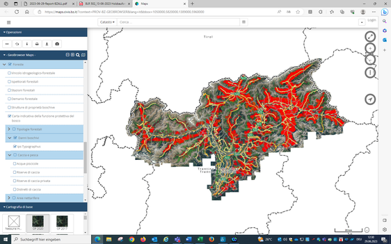 Die aktualisierte Borkenkäfer-Befallsituation einschließlich der Käfernester aus 2021 und 2022 ist im Geobrowser unter Maps (civis.bz.it) einsehbar. (Foto: LPA)