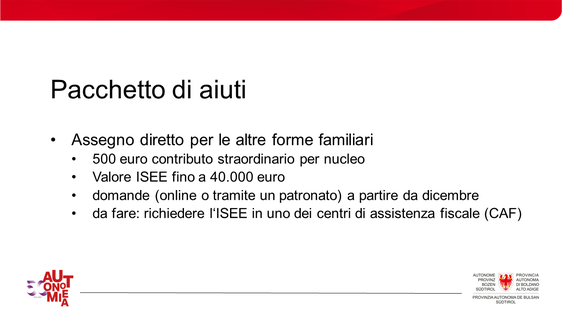 Una delle slide presentate nel corso della conferenza stampa odierna (Fonte: ASP)
