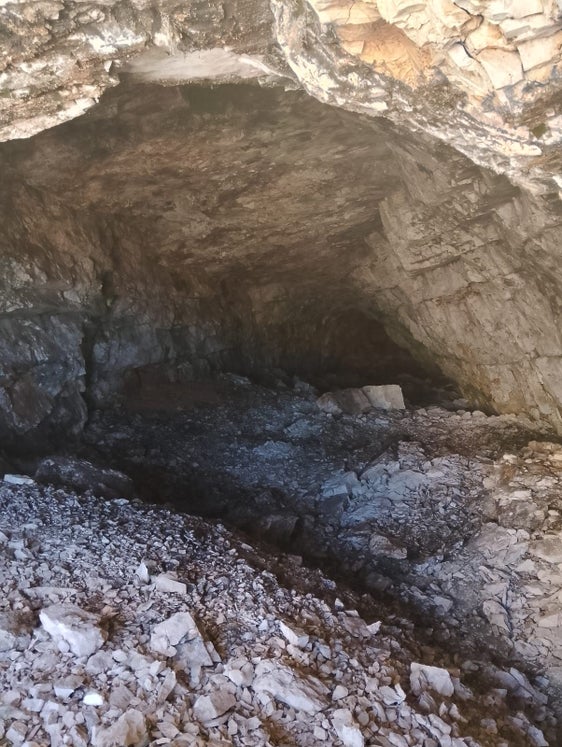 Unterhalb der Contruinesspitze und oberhalb der bereits bekannten Conturineshöhle wurde eine weitere Höhle mit einer sehr großen Anzahl von fossilen Skeletten des sogenannten Höhlenbären gefunden. (Foto: LPA/Landesdenkmalamt/Amt für Archäologie)