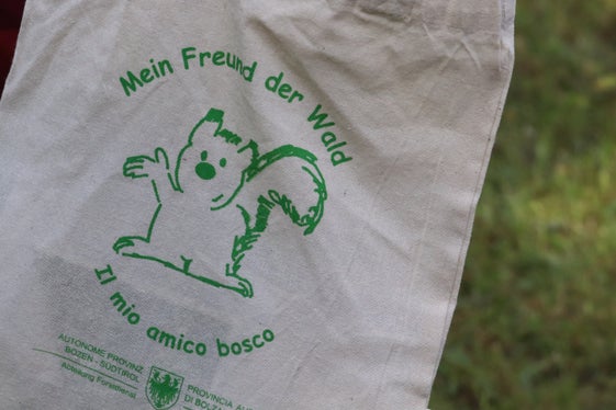 Viel Wissen und dieses Baumwollsäckchen bekommen die Teilnehmerinnen und Teilnehmer der Waldpädagogik-Seminare und später die Kinder bei waldpädagogischen Veranstaltungen mit. (Foto: LPA/Maja Clara)