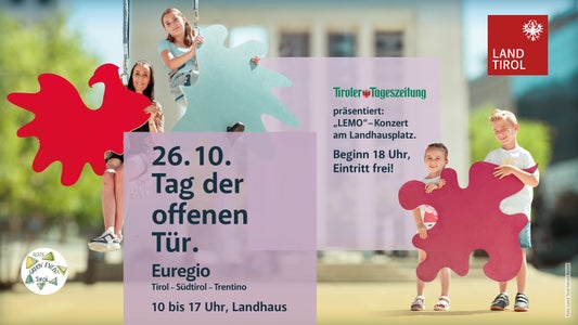 Locandina della Giornata delle porte aperte del 26 ottobre 2025 a Innsbruck (Foto: Land Tirol)