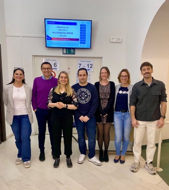 I reclutatori di Aspiag e i collaboratori del Centro di mediazione lavoro di Merano durante il recruiting day a Merano. (Foto: USP/CML Merano)