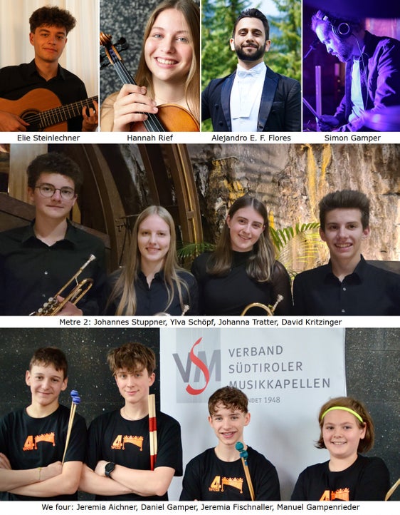 Junge Solist:innen am Podium: Am Sonntag, 23. November, ab 17 Uhr im Forum in Brixen. Am Vortag, am Samstag, 22. November, ist das Konzert im Haus der Musik in Innsbruck zu hören. (Foto: LPA/Landesdirektion Deutsche und ladinische Musikschule/Anton Ludwig Wilhalm/Stephan Niederegger)