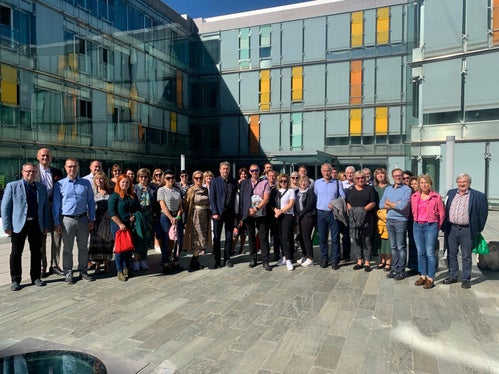 Foto di gruppo per la delegazione dalla Repubblica Ceca in visita in Alto Adige. (Foto:ASP) 