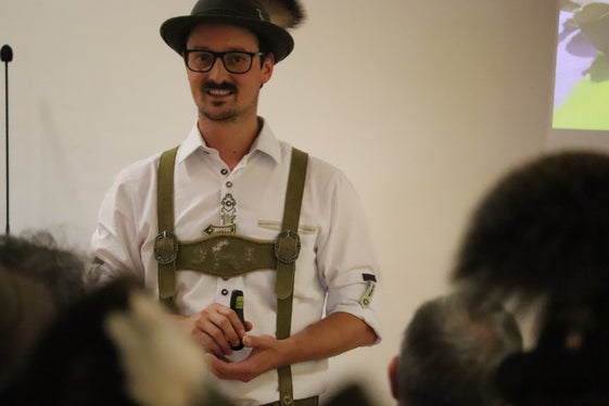 Abschlussfeier mit den Absolventen des 11. Jagdaufseherlehrganges in der Forstschule Latemar: Schulleiter Florian Reichegger (Foto: LPA/Maja Clara)