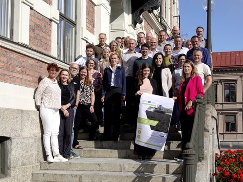 CORE-Partnertreffen im schwedischen Söderhamn: Dort wurde die Pilotaktion in Südtirol zur Umwandlung von anaeroben Kompostierabfällen in hochwertigen Kompost vorgestellt. (Foto: Landesagentur für Umwelt und Klimaschutz) 