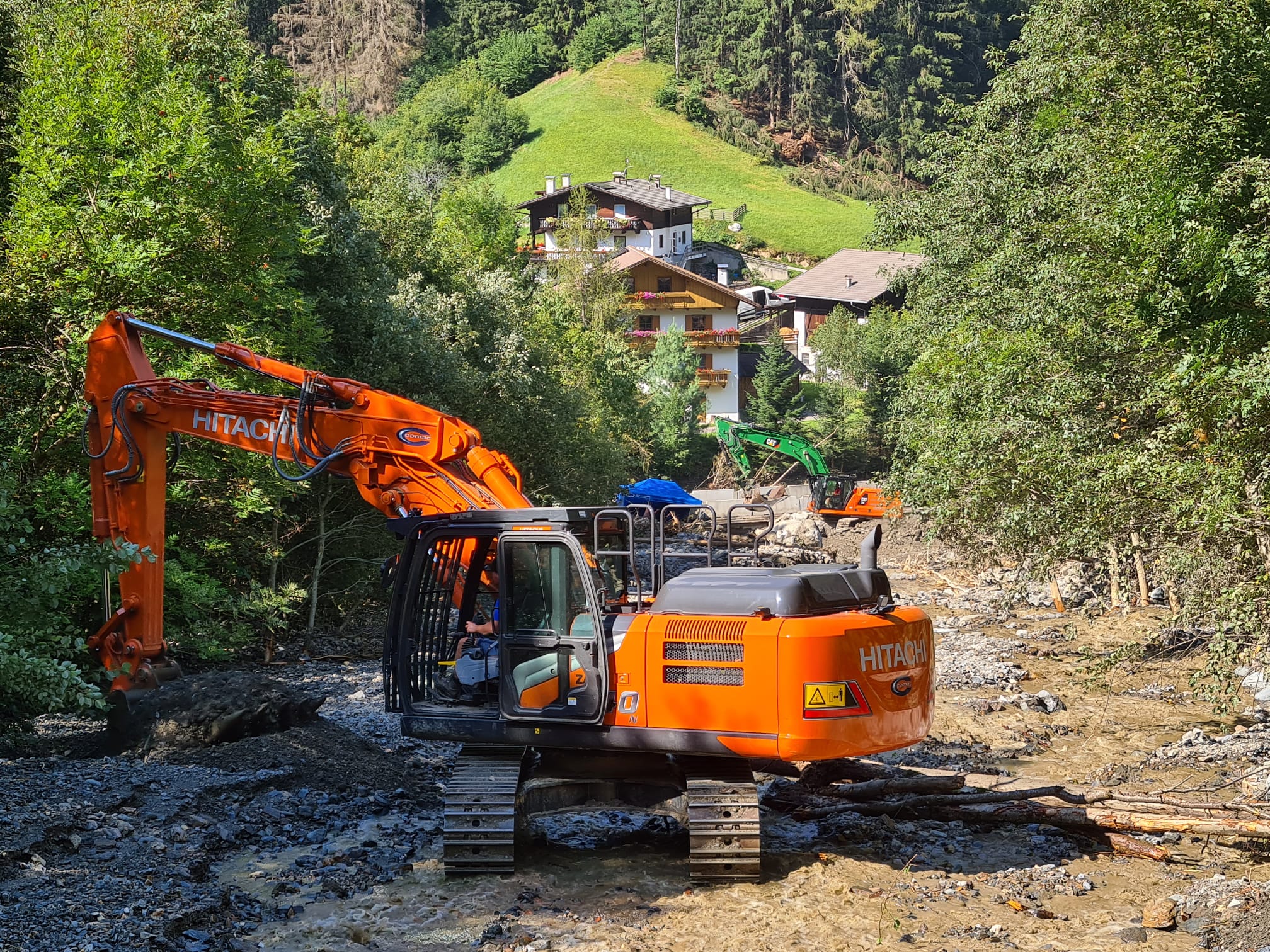 Un'immagine dei lavori realizzati lungo il rio Ploner (Foto: ASP/Ufficio sistemazione bacini montani Nord)