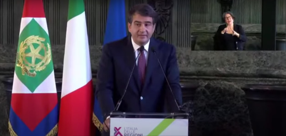 L'intervento del ministro per gli Affari europei, le politiche di coesione e il Pnrr, Raffaele Fitto. (Foto: ASP)