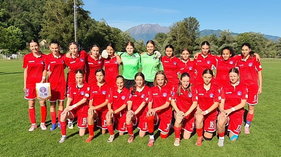Die Südtiroler U15-Mädchen-Auswahl von Denise Ferraris waren im Tessin im Einsatz. (Foto: Landeskomitee Bozen der FIGC)
