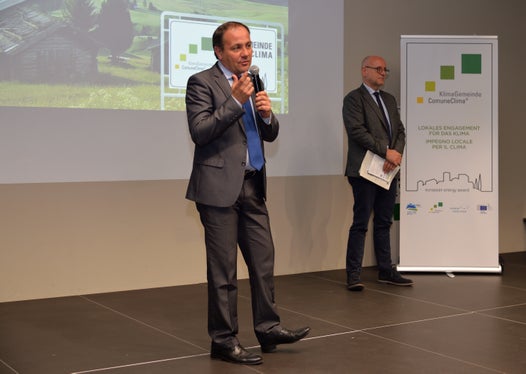 Landesrat Vettorato und der Chef der Klimahaus-Agentur, Flavio Ruffini (Foto: LPA)