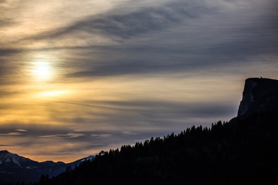 Immagine meteorologica del mese di gennaio 2026: il Monte Macaion (Foto: USP/Martin Geier)