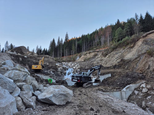Das Landesamt für Wildbach- und Lawinenverbauung Ost hat 13 Konsolidierungssperren am Stollabach im Bereich Kameriot–Bad Altprags in der Gemeinde Prags errichtet. (Foto: LPA/Landesamt für Wildbach- und Lawinenverbauung Ost/Michael Baumgartner)