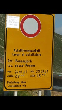 Wegen Asphaltierungen ist die Staatsstraße aufs Penser Joch vom 26. bis 29. Juli nicht befahrbar. (Foto: LPA)