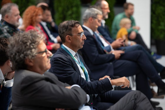 Il professor Marco Frey e il direttore di Dipartimento Antonio Lampis tra il pubblico dei Sustainability Days (Foto: ASP/Luca Guadagnini)