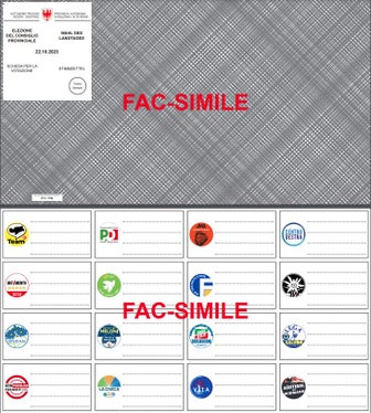 Facsimile des Stimmzettels der Landtagswahl 2023