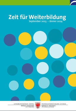 La copertina dell'opuscolo Zeit für Weiterbildung (Foto: ASP/Ufficio educazione permanente)