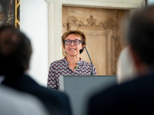 Christine Stufferin, die Präsidentin der Alexander-Langer-Stiftung, bezeichnete unter anderem die Unterschutzstellung des Langer-Archivs als wichtigen Schritt. (Foto: LPA/Fabio Brucculeri)