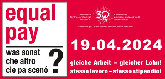  Quest'anno, l’Equal Pay Day ricorre domani, 19 aprile. (Grafica: Servizio donna della Provincia)