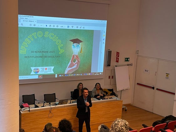 Ieri (30 novembre) presso l’auditorium di Palazzo 2 sono stati presentati gli esiti iniziali del progetto "Effetto Scuola" (Foto: ASP/Direzione istruzione e formazione italiana)
