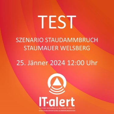Die Auslösung von IT-alert erfolgt zunächst nur zentral und ist auf bestimmte Ereignisse beschränkt, wie ein Bruch eines großen Staudammes, eine durch Erdbeben ausgelöste Flutwelle, nukleare Unfälle oder Störfälle in Industrieanlagen. Italienweit sind in den kommenden Tagen Tests geplant. In Südtirol wird am Donnerstag, dem 25. Jänner, in der Mittagszeit das Szenario eines angenommenen Bruchs der Staumauer des künstlichen Staubeckens von Olang durchgespielt, bei dem das neue Alarmierungssystem erprobt wird. (Foto: LPA)